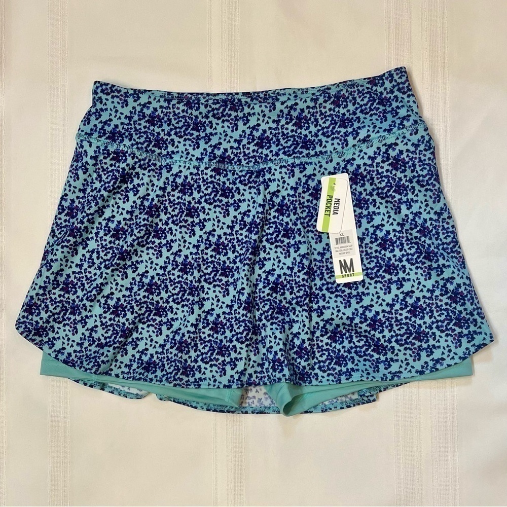 Nicole Miller Sport Skort Floral Media‎ Pocket Sz XL NWT